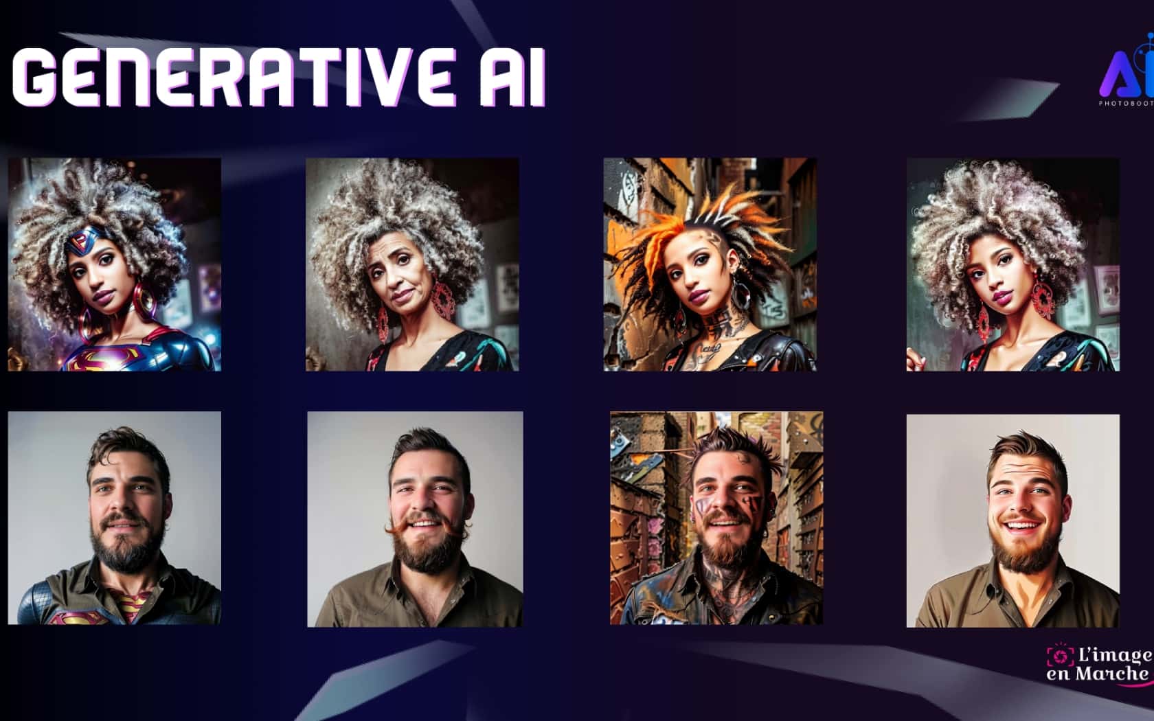 Photobooth intelligence artificielle avec filtres IA innovants en événement