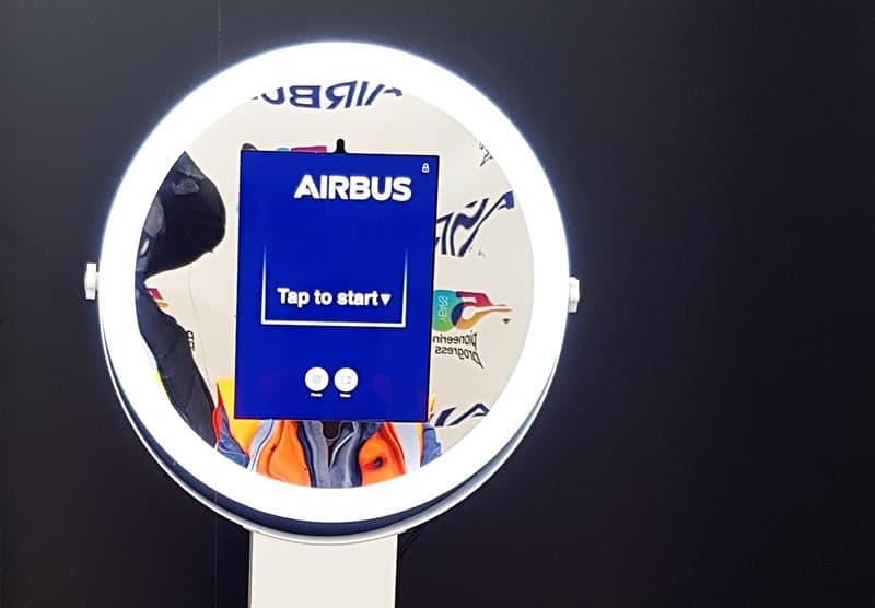 Vidéobooth O'Pad au salon du Bourget pour Airbus