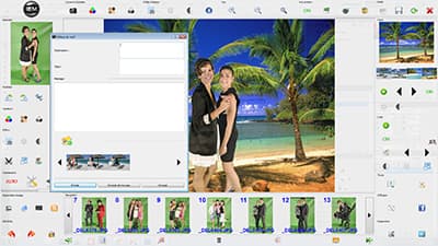 Interface d'envoi des photos en live par e-mail depuis la borne