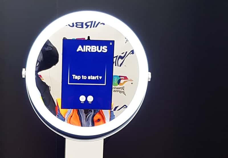 Vidéobooth O'Pad au salon du Bourget pour Airbus