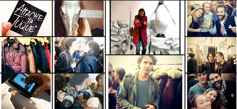 Illustration de Impression via # Hashtag Instagram lors de l'ouverture du premier magasin Nobis à paris, 241615943