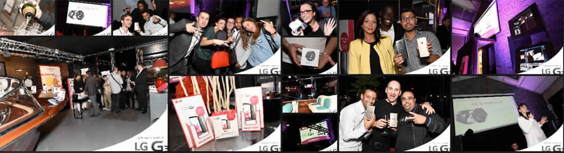Photographe pro et borne photo soirée promotion téléphone LG G3