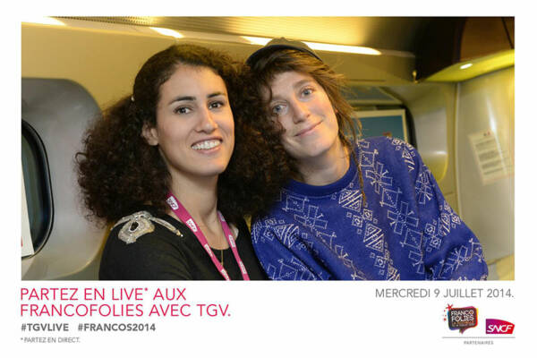 Photobooth fond vert SNCF